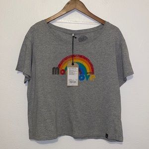 Prana Organic Cotton “More Love” Semi Crop Tee